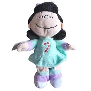 Peanuts Musical Friends Lucy 10" Plush Plays Song "Jingle Bells" Candy Cane. New